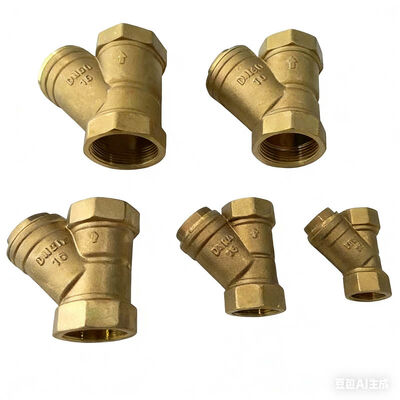 Brass Y Strainer Check Valve Filter SS Net for Water Pipe System Port Size: 1/2"-4"